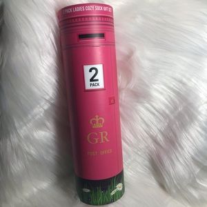 Carnaby Sock Co. PINK 2 Pk Ladies Cozy Sock Gift Set decorative Tube/Box US 5-9